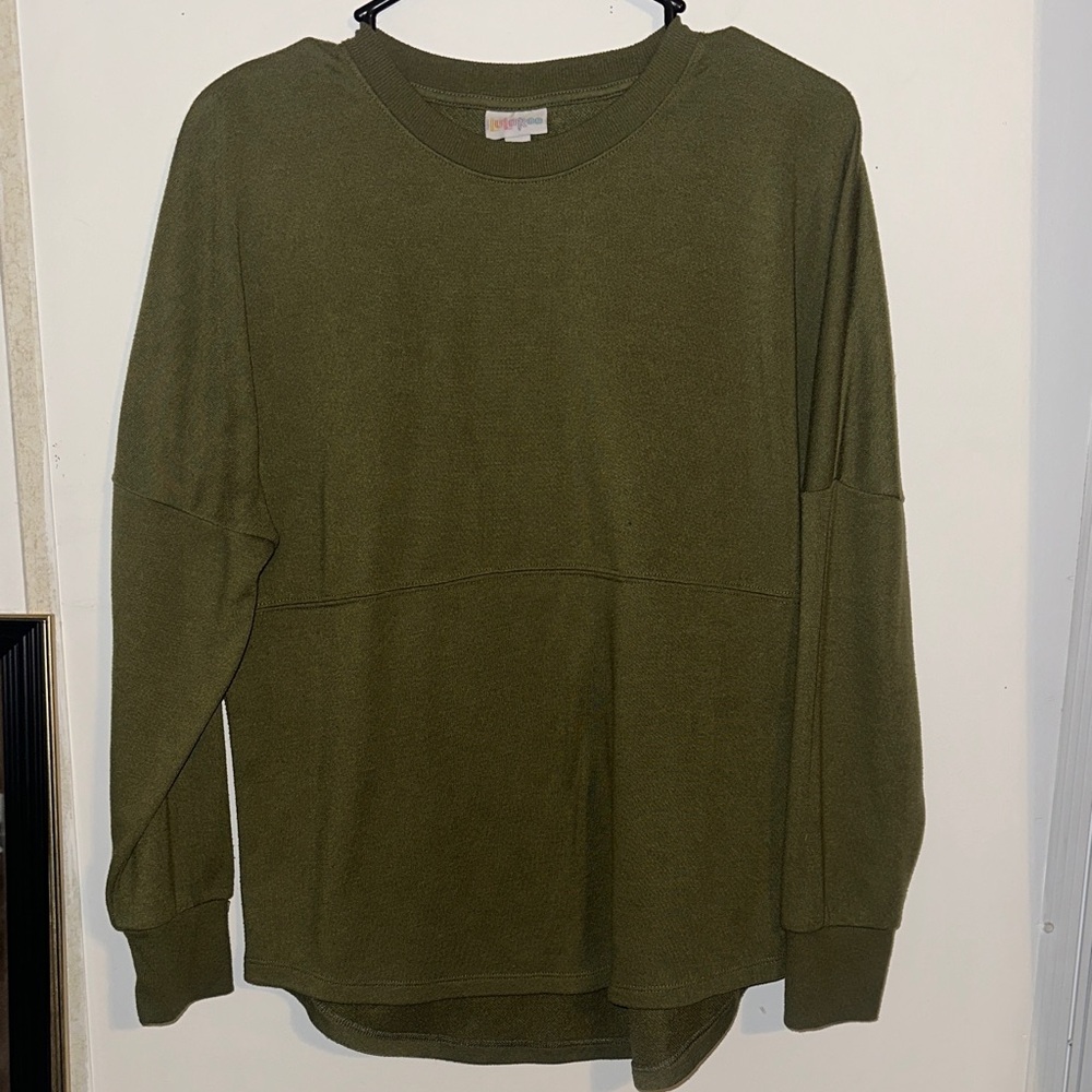 LuLaRoe Olive Green Cozy Pullover Sweater | Soft Stretch | Everyday Essential